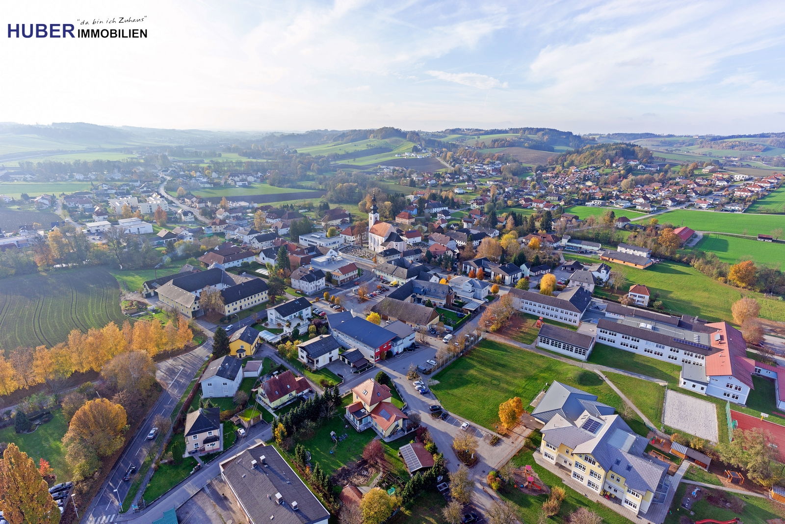 Luftbildaufnahme von Pichl bei Wels