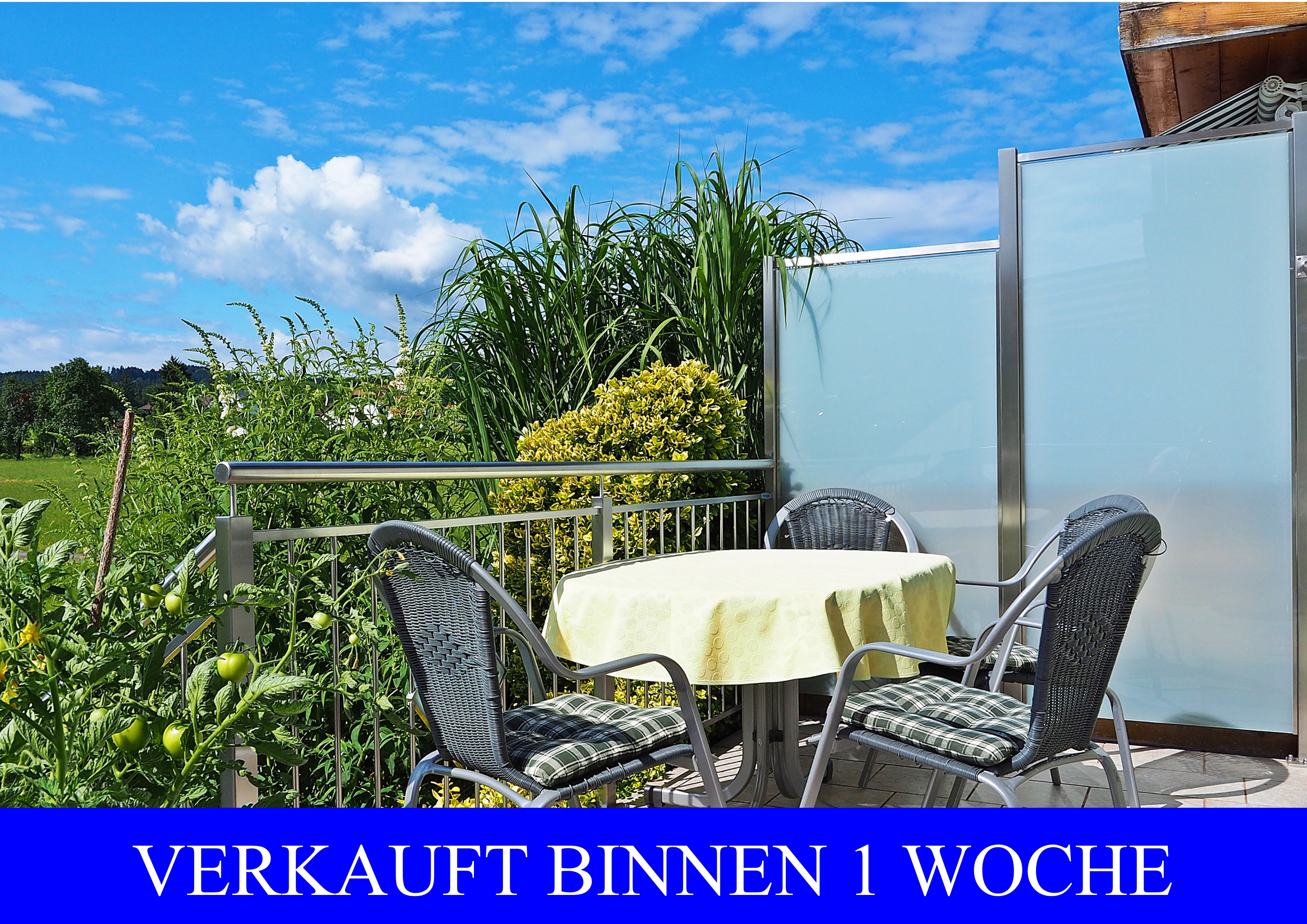 Gemütliche Terrasse mit unverbaubarer Aussicht