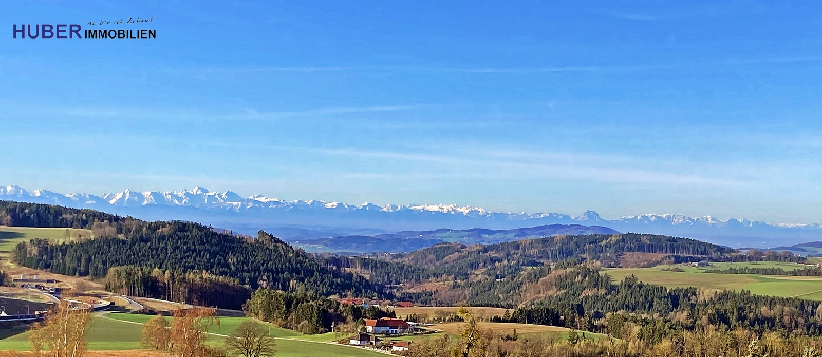 Fantastische Aussicht in die Alpen