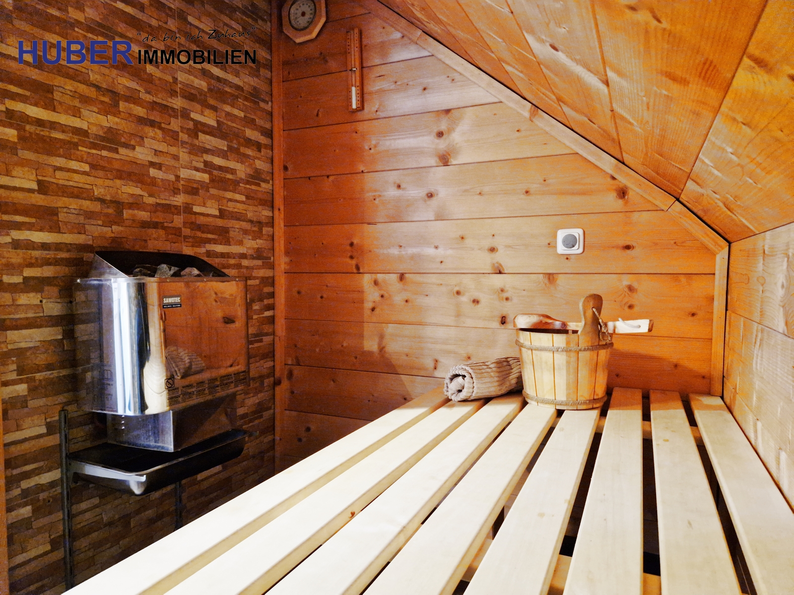 eingebaute finnische Sauna