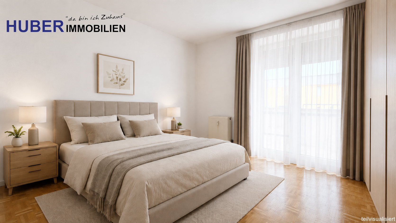 Schlafzimmer teilvisualisiert