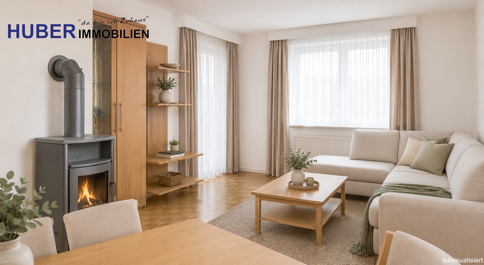 Wohnzimmerm teilvisualisiert