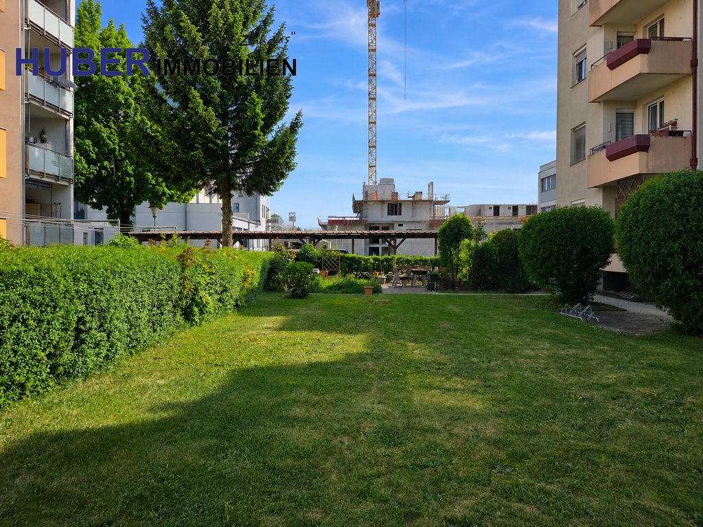 viel Grün bei der Wohnung